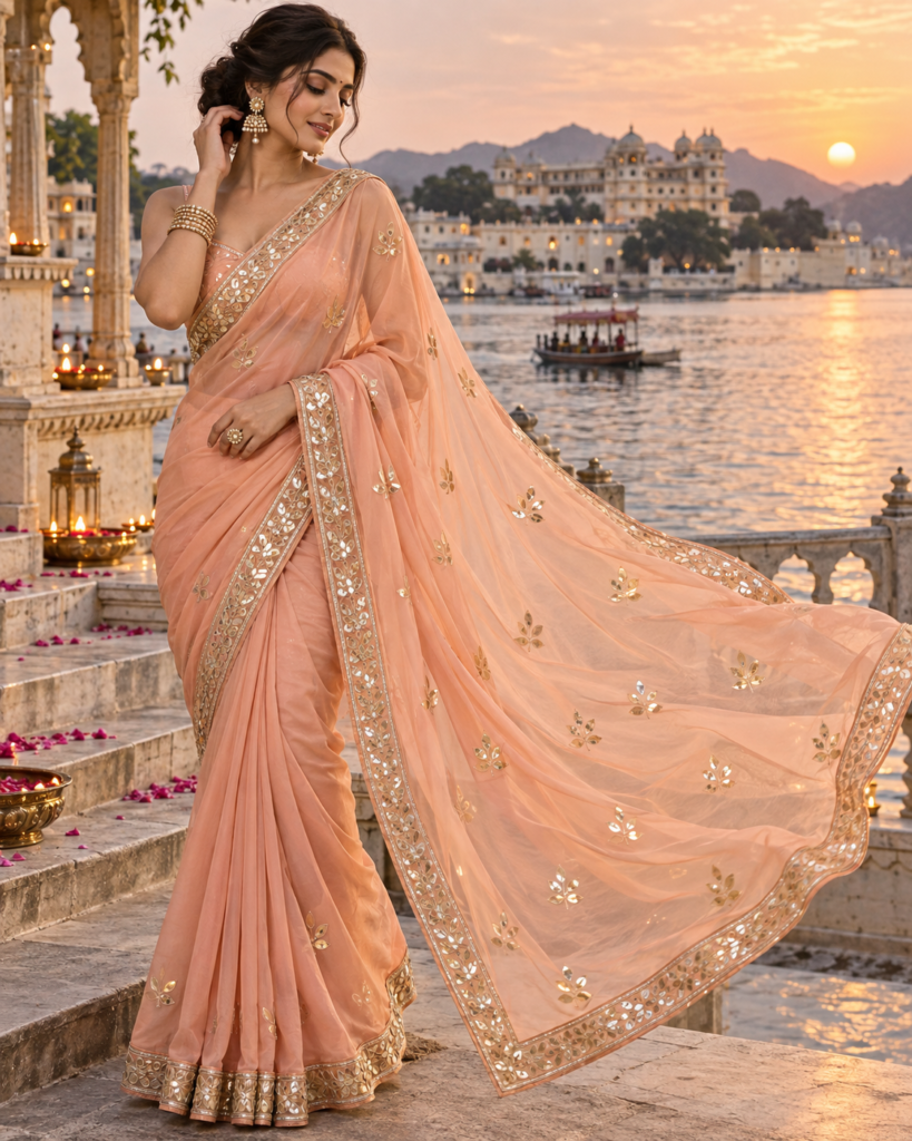 Chiffon Gotapatti sarees