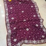 A collection of beautiful Pure Ho silk sarees in vibrant colors featuring hand Bandhani work and intricate heavy embroidery.